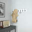 Deans Wall Mounted Solid Pine Wood Storage Rack with 7 Hanging Hooks-91074381