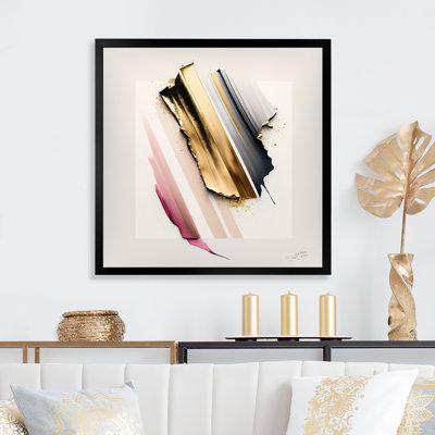 «Abstract Geode Watercolor Gold II», reproduction sur toile