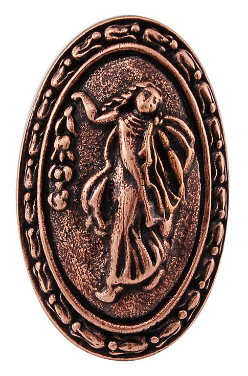 Sforza Oval Knob, Antique Copper