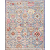 Oushak Hand Knotted Wool Oriental Area Rug in Blue