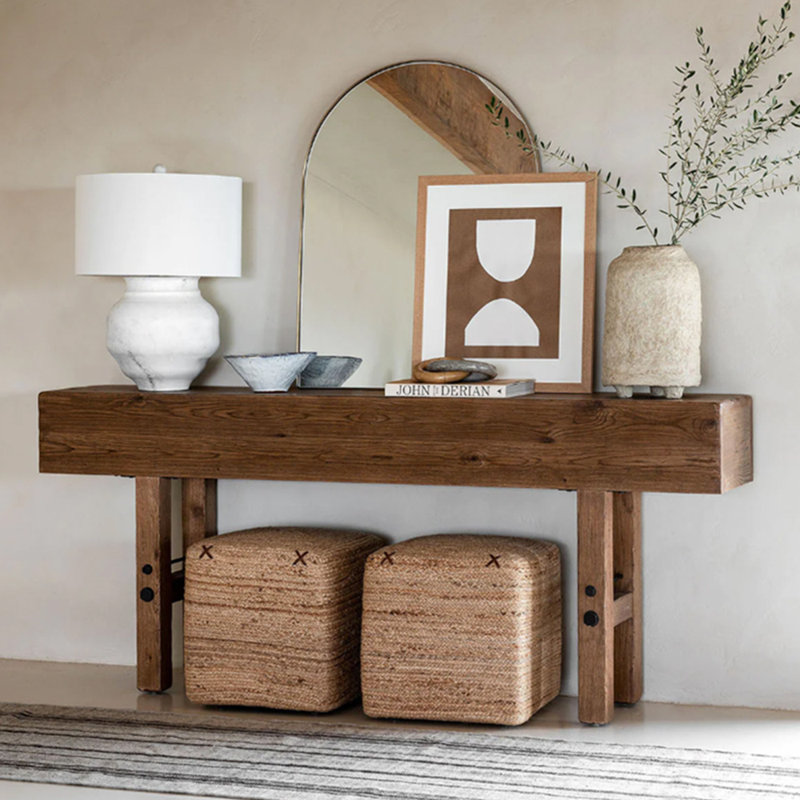 Console américaine de style champêtre rétro, H 33,9 po x l 74,8 po x P 13,8 po