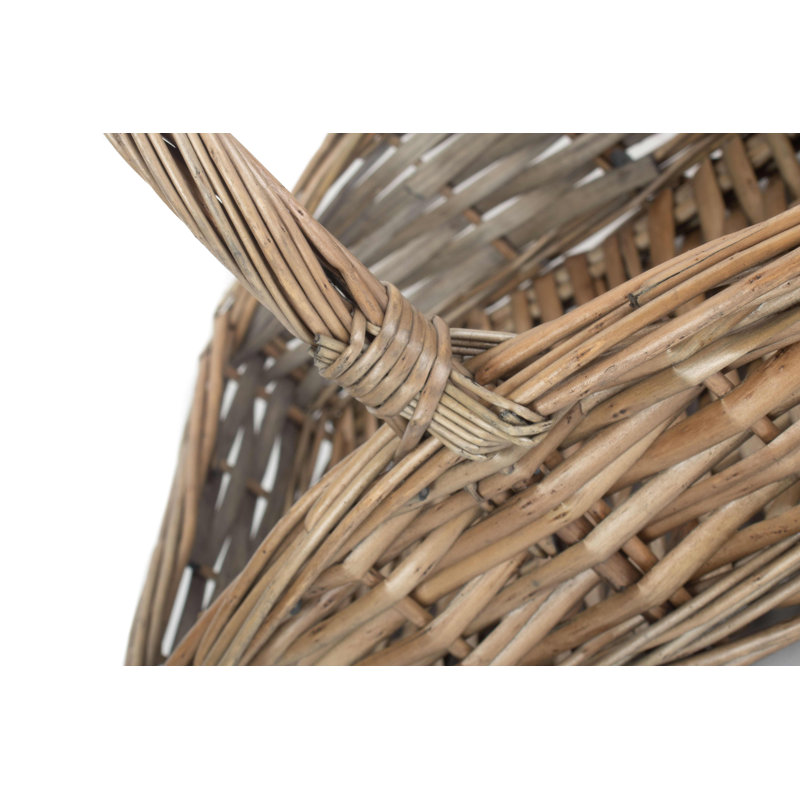 Wicker Slope sided Garden Trug Basket, 24cm H x 30cm W x 21cm D