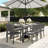 Martha Stewart Bedford 9Pc Outdoor Rattan Wicker Patio Dining Set With 8 Stack Chairs And 71" Table-109713826