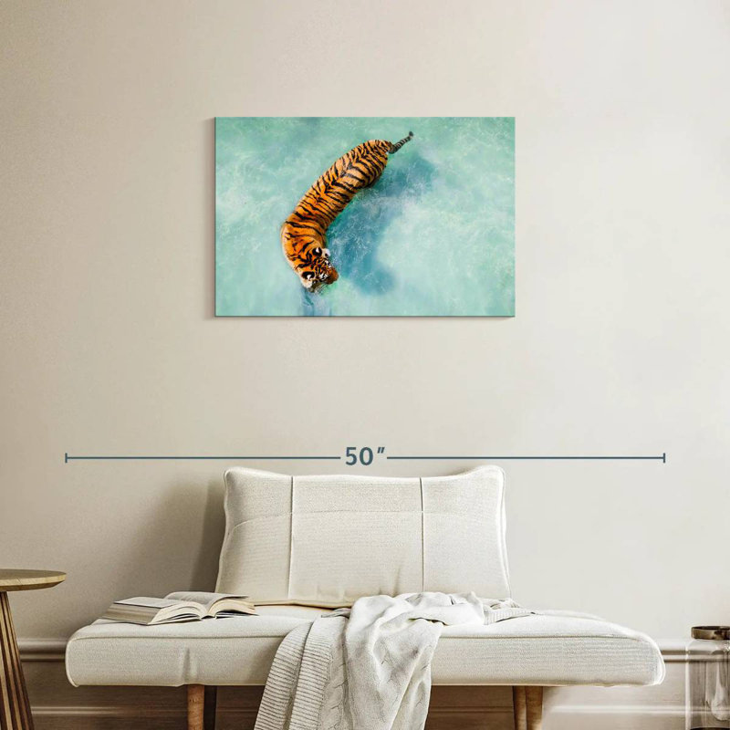 Brampt Pool Tiger, 20" H x 30" W