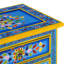 Armoire de chevet Francee bois de manguier massif turquoise peint à la main-1166410572