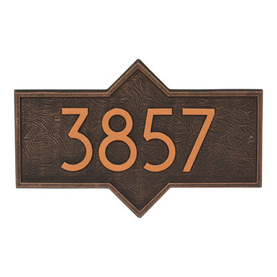 Plaque d'adresse murale personnalisée 1 ligne Hampton