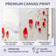 «Red Gray Harry I», art mural encadré floral rouge, impressions sur toile colorées-140756544-140756551