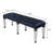 Dark Navy Velvet Bench With Mirrored Leg Inlays For Bedroom Delight And Allure Magnetism