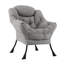 Chaise d'appoint rembourrée avec coussin Sherpa