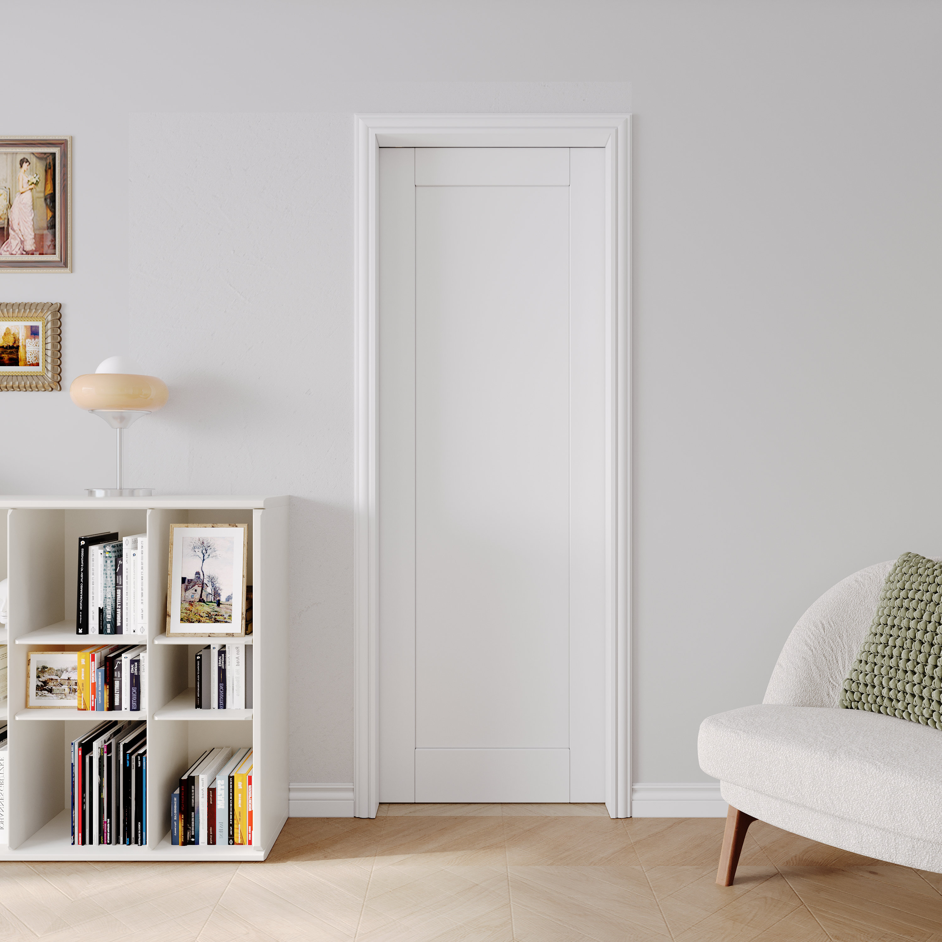 ARK DESIGN Paneled Manufactured Wood Sliding Closet Pocket Doors with