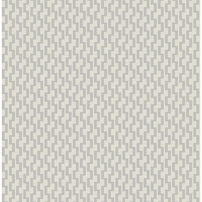 Papier peint à rayures géométriques Seabrook Designs Ash & Gervase, Cendre / fumée métallique