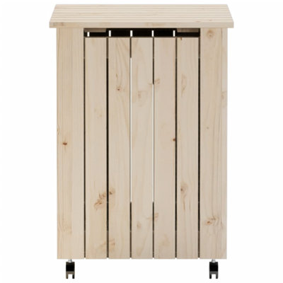 Solid Wood Laundry Cart