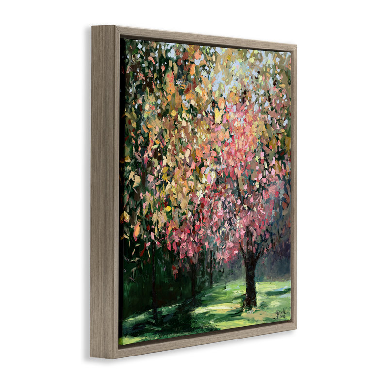 Cadre flottant Timeless Vivid Foliage, design par Meredith Howse, H 18 po x l 18 po, Cadre flottant orme Montalcino