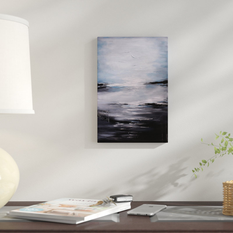 « abstract seascape xi », impression sur toile, H 40 po x l 26 po x P 1,5 po, Toile tendue, Pas de tapis