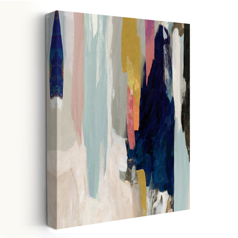 Art couleur des champs de couleur et des lignes verticales, H 24 po x l 16 po