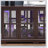 LED Curio Display Cabinet Antique Display Cabinet with Glass Doors Adjustable Shelves-1830811300