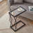 C-Shaped Accent Table,Glass Top End table-2067460573