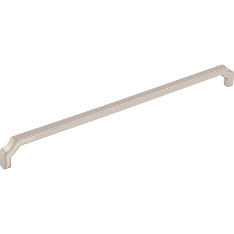 Davenport Bar pull, 12" Center to Center, Polished Nickel