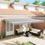 VidaXL 500cm W x 300cm D Polyester Cover Retractable Patio Awning