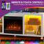 148cm W TV stand cabinet with electric fire, 6800 BTU for rooms up to 30 sq. m.-922077851