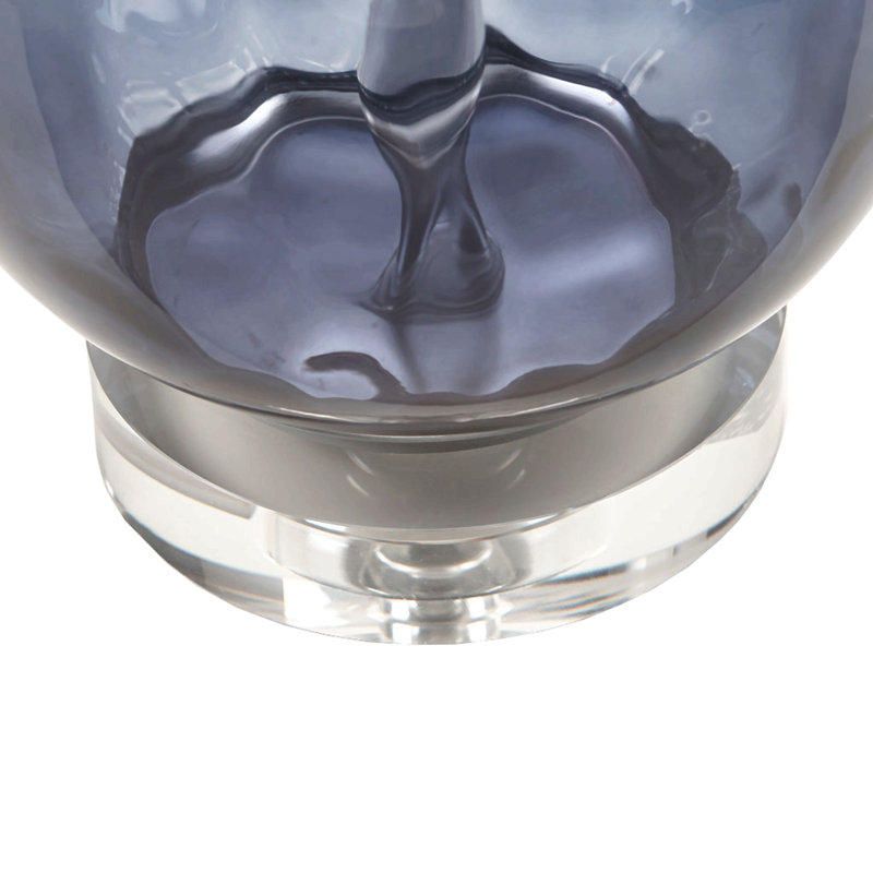 Lampe de table en verre Ombre, Bleu très foncé
