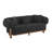 Round Arm Curved Sofa-Black-352870668