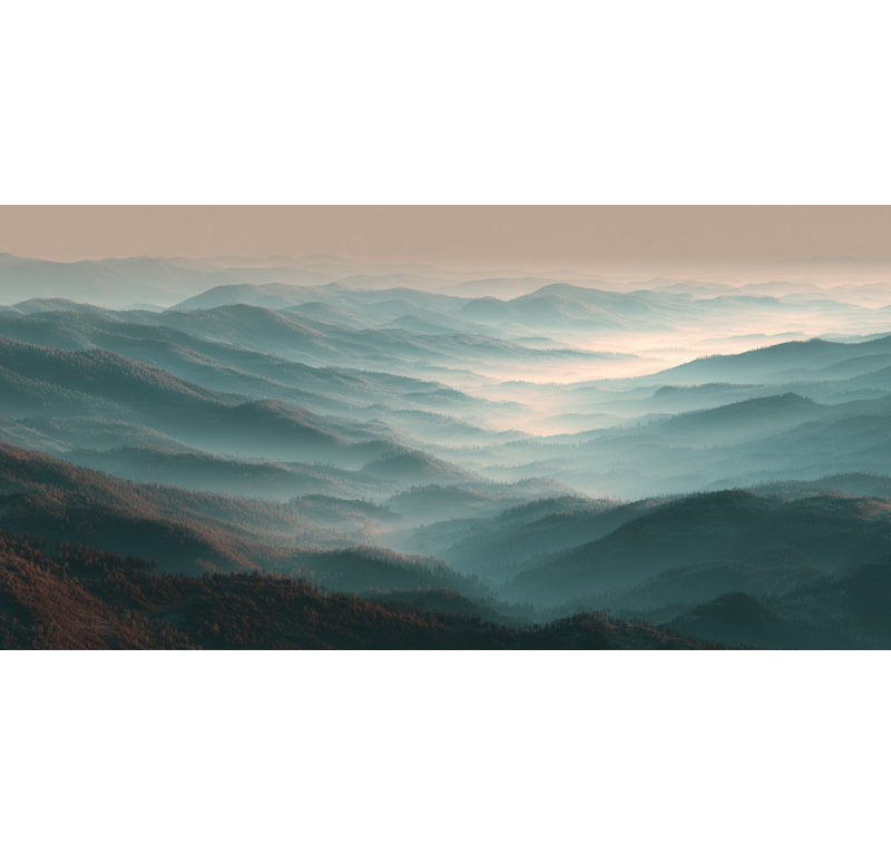 Art mural Endless Mountain Mist, H 24 po x l 48 po x P 1,5 po