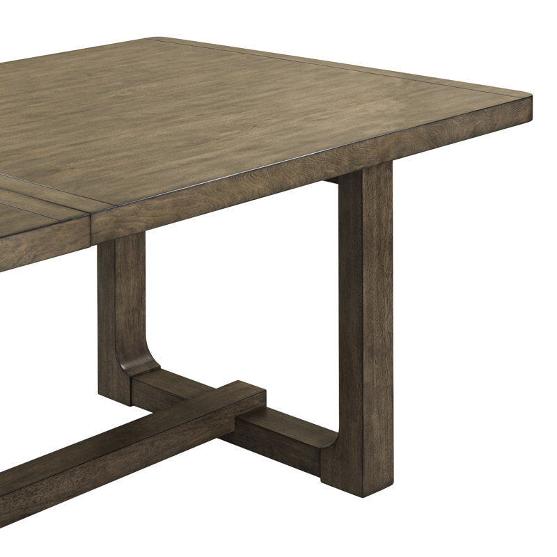 Ensemble de table à manger à tréteaux de 5 pièces, Ensemble de cinq pièces : table, quatre chaises