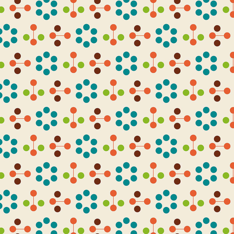 Ensembles de housse de couette DiaNoche en microfibre par Nika Martinez - Turquoise fleur Mid Century