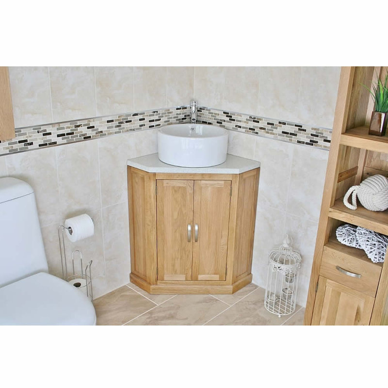 Deephaven 550mm Single Bathroom Vanity with Vessel Ceramic Basin, White