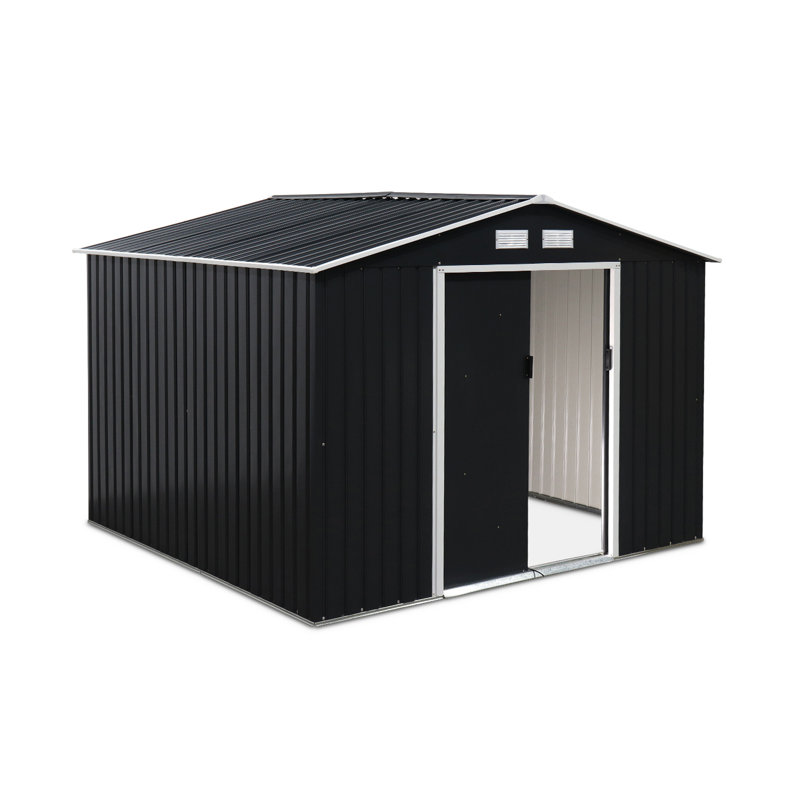 Alaija 6.7 ft. W x  6.2 ft. D Metal Saltbox Garden Shed
