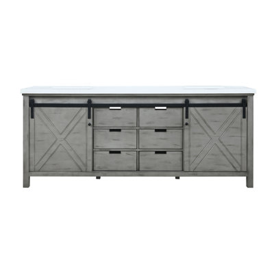 Plateau de meuble-lavabo double l 80 po x P 22 po Marsyas