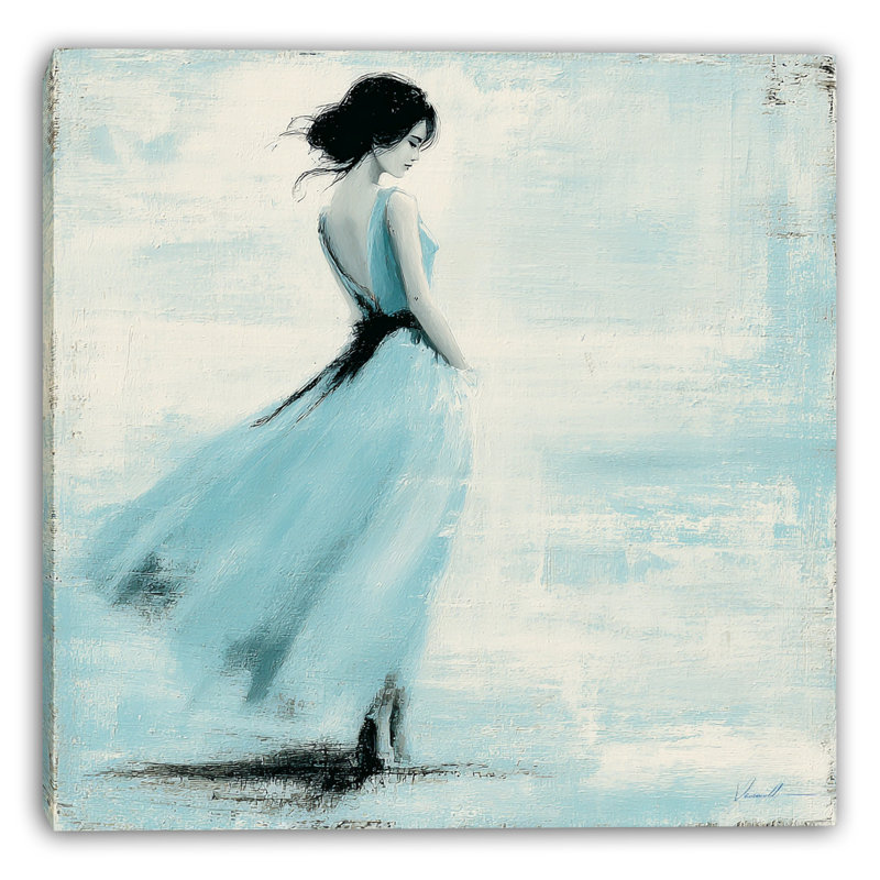 «Blue Grace», art mural sur toile tendue, H 20 po x l 20 po