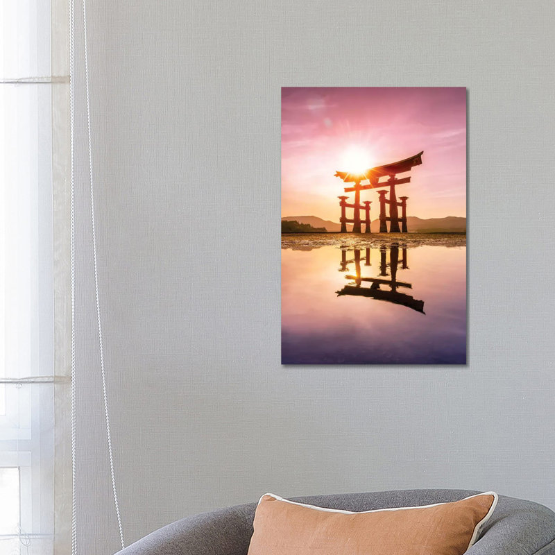 Great Torii Of Miyajima At Sunset by Jan Becke - Wrapped Canvas Gallery-Wrapped Canvas Giclée, 66.04 cm H x 45.72 cm W