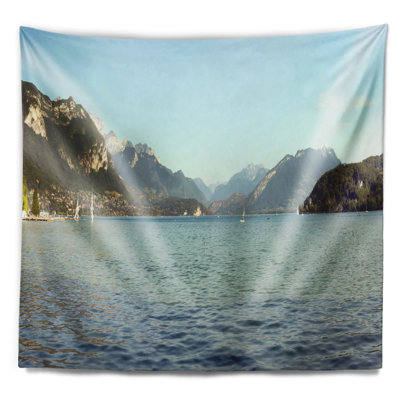 Paysage, paysage du lac d'Annèche, France, tapisserie