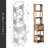 Tall Bathroom Storage Cabinet with Multiple Shelves and Vented Door, Brown and Grey - Elements Collection