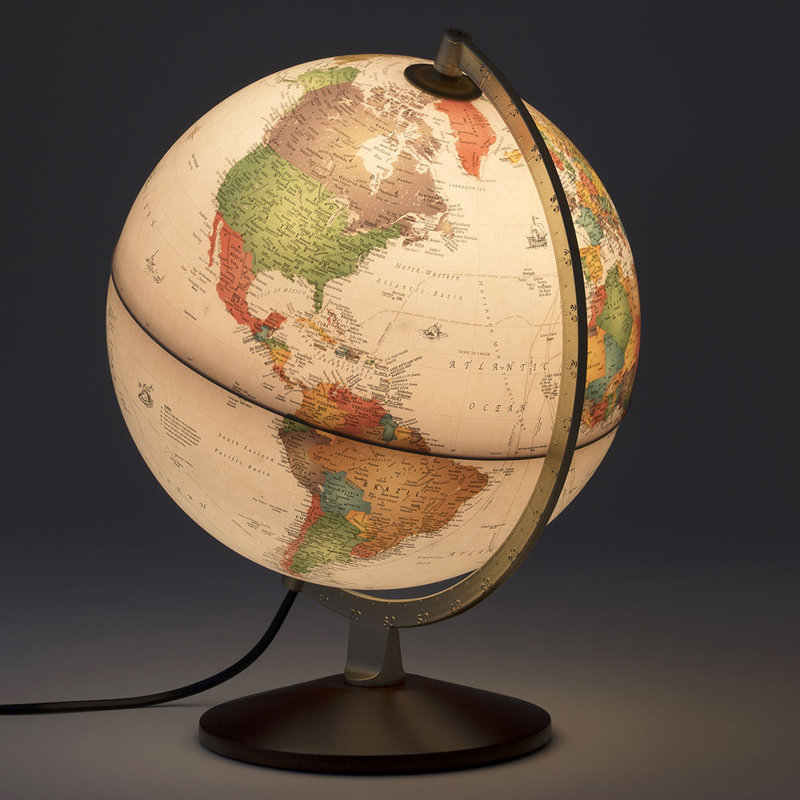 Globe de bureau illuminé