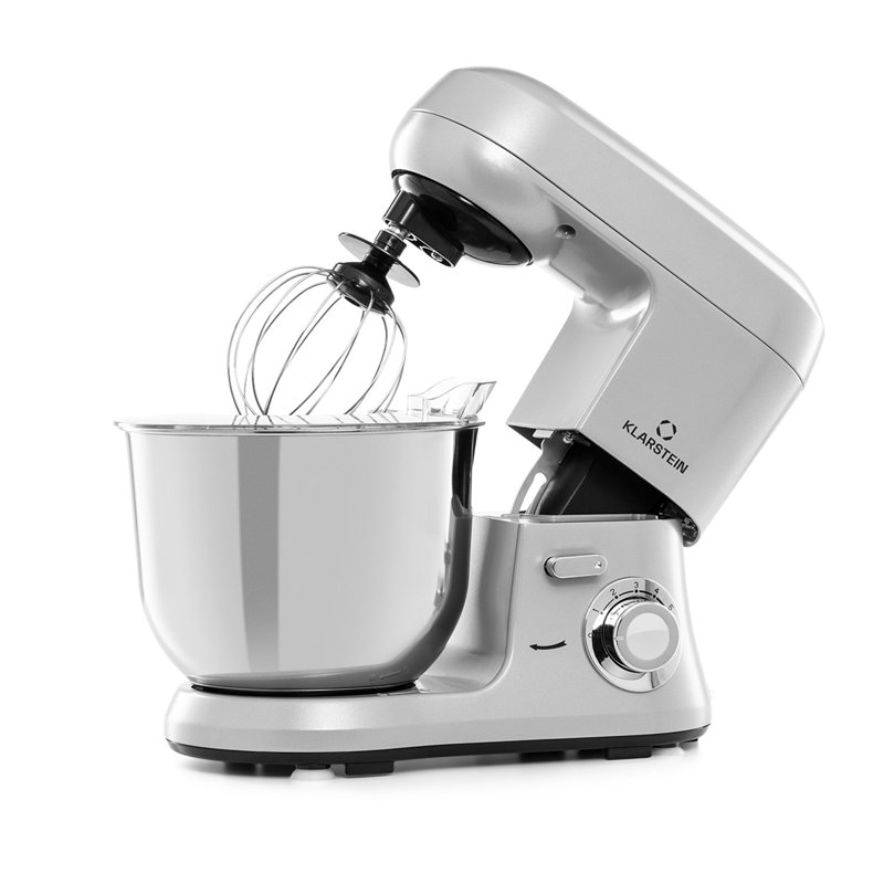 Klarstein Bella Robusta 6 Speed 5.5L Stand Mixer, Nickel