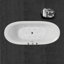 Baignoire de trempage autoportante double à bulles d'air et tourbillon de 71 po x 31,5 po ‑ chauffage en option-104294699