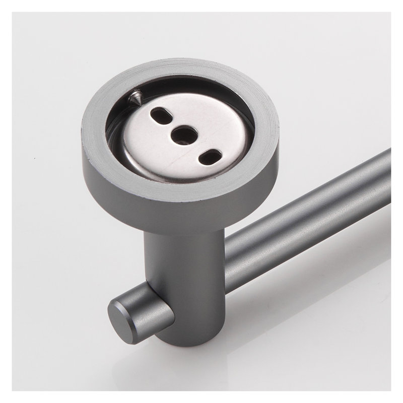 Porte-papier hygiénique gris pistolet, Noir mat