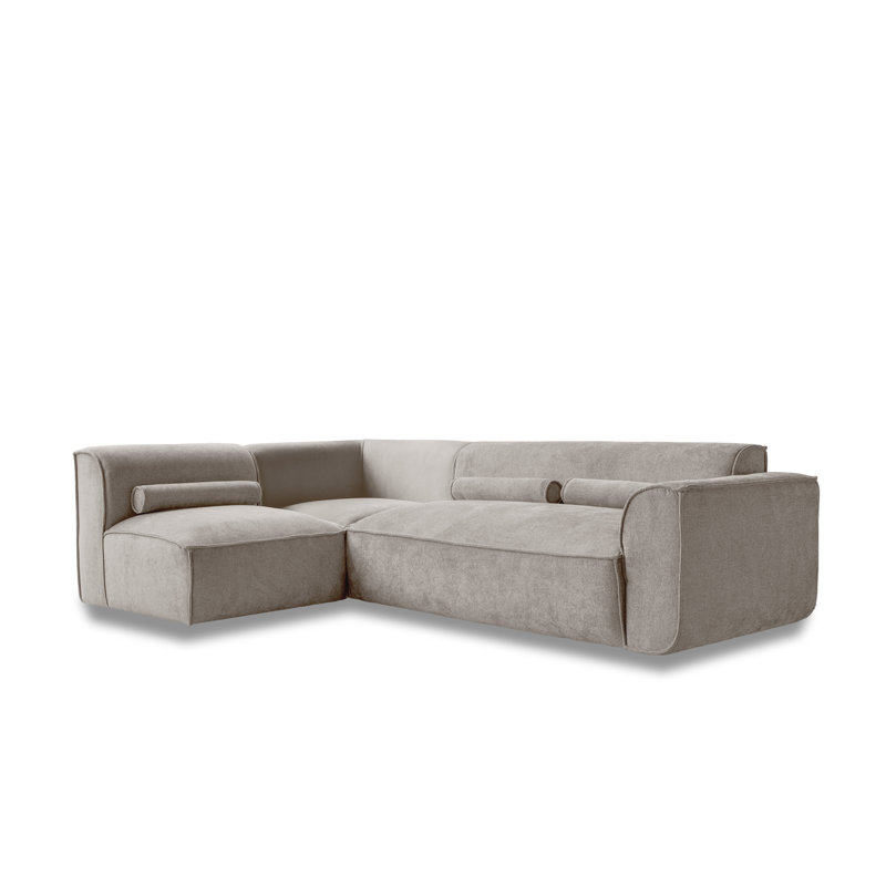 Flex Felix 6 Seater Corner Sofa , Dark Beige, Left Hand Facing