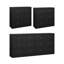 Ensemble de chambre à coucher 3 pièces - commode double 6 tiroirs et ensemble de 2 commodes, noir-610070286