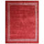 Tapis Schrum en laine écologique, tissé à la main sur un métier à tisser noué - 3 m x 4 m, rectangulaire, rouge, design moderne et contemporain, épais et antidérapant, idéal pour le salon et la chambre.-1275374212
