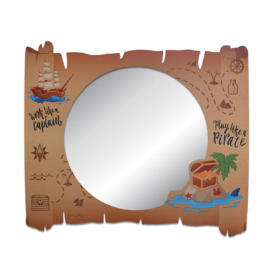 Engineered Wood Flat Wall Mirror