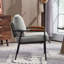 Fauteuil d'appoint rembourré avec structure en métal-898280705