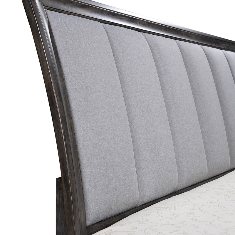 Lit plateforme, gris, Grand
