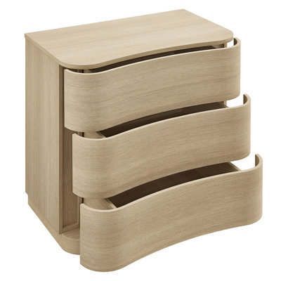 Mirae 3-Drawer Curved Compact Dresser