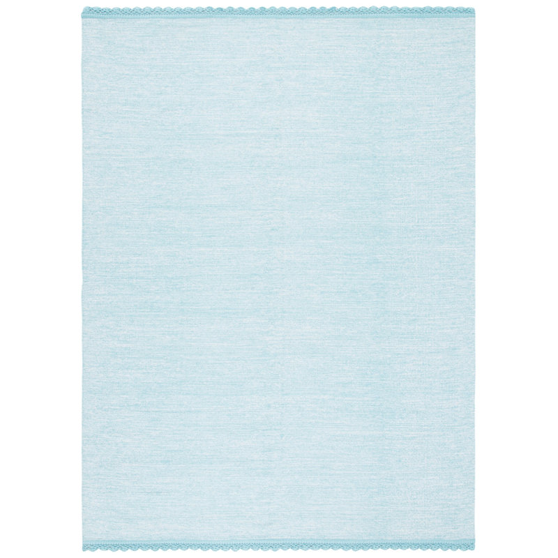 Mohnton Hand Woven Cotton Solid Color Rug, Rectangle 8' x 10'