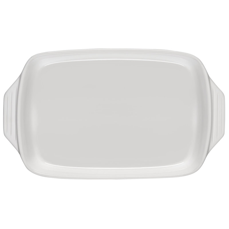 Le Creuset Stoneware 3.5 Qt Rectangular Casserole with Lid, White