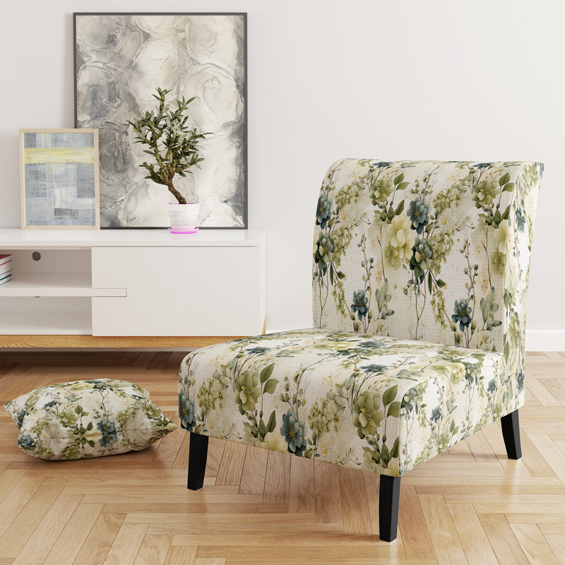 Chaise d'appoint Garden Farmhouse Floral, Rêves botaniques verts